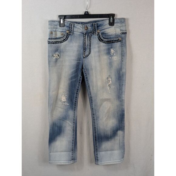 Miss Me Boyfriend Ankle Jeans JPB1026-3 Silver Creek Women's Size 27 - Picture 1 of 13